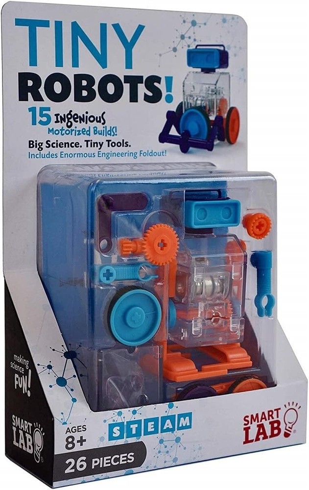 Smart Lab Tiny Robots Big Science STEM 15 Ingenious Motorized Builds Kit