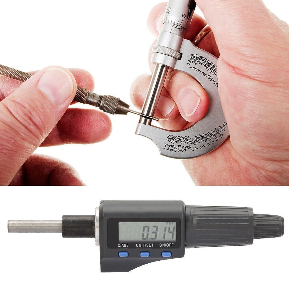 0.001mm Digital Micrometer Head 0-25mm Electronic Micrometer Head Support Unit