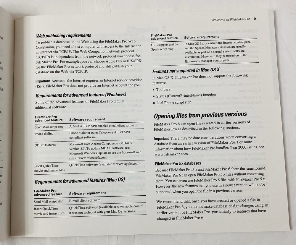 File Maker Pro 6 Getting Started Guide | Vintage User Manual Only | No Software