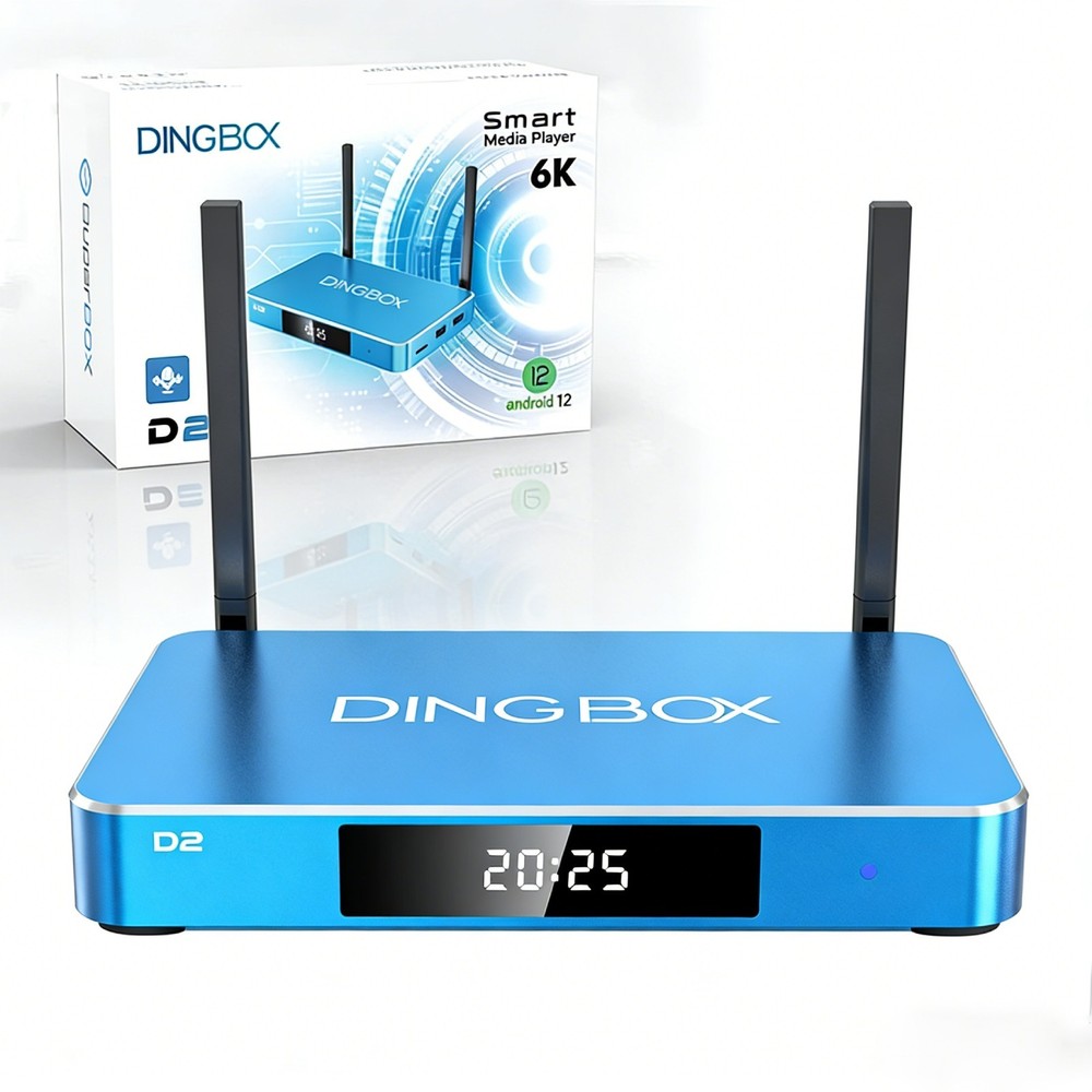 2026 Dingbox D2 6K Android TV Box - 24/7 Extended Warranty Same Day Ship