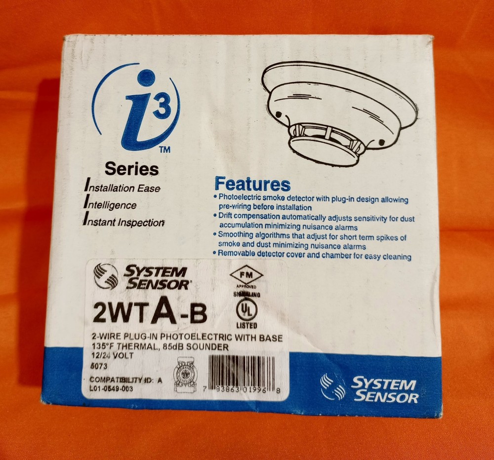 System Sensor 2WTA-B 2 Wire Plug In Photoelectric With Base