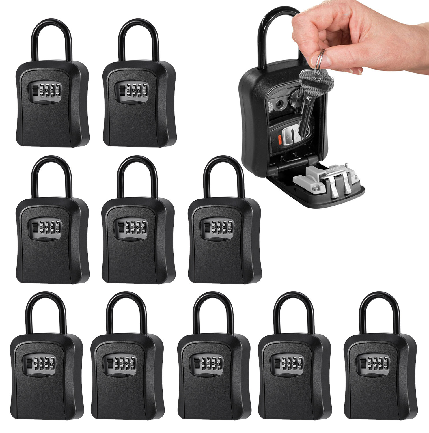 Key Safes Lock Box With 4 Combination Outside Hold For Real Estate Rentals Lots