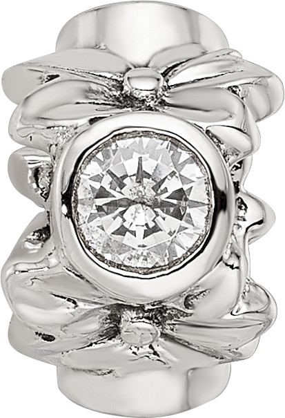 Silver Reflections CZ Bead QRS425