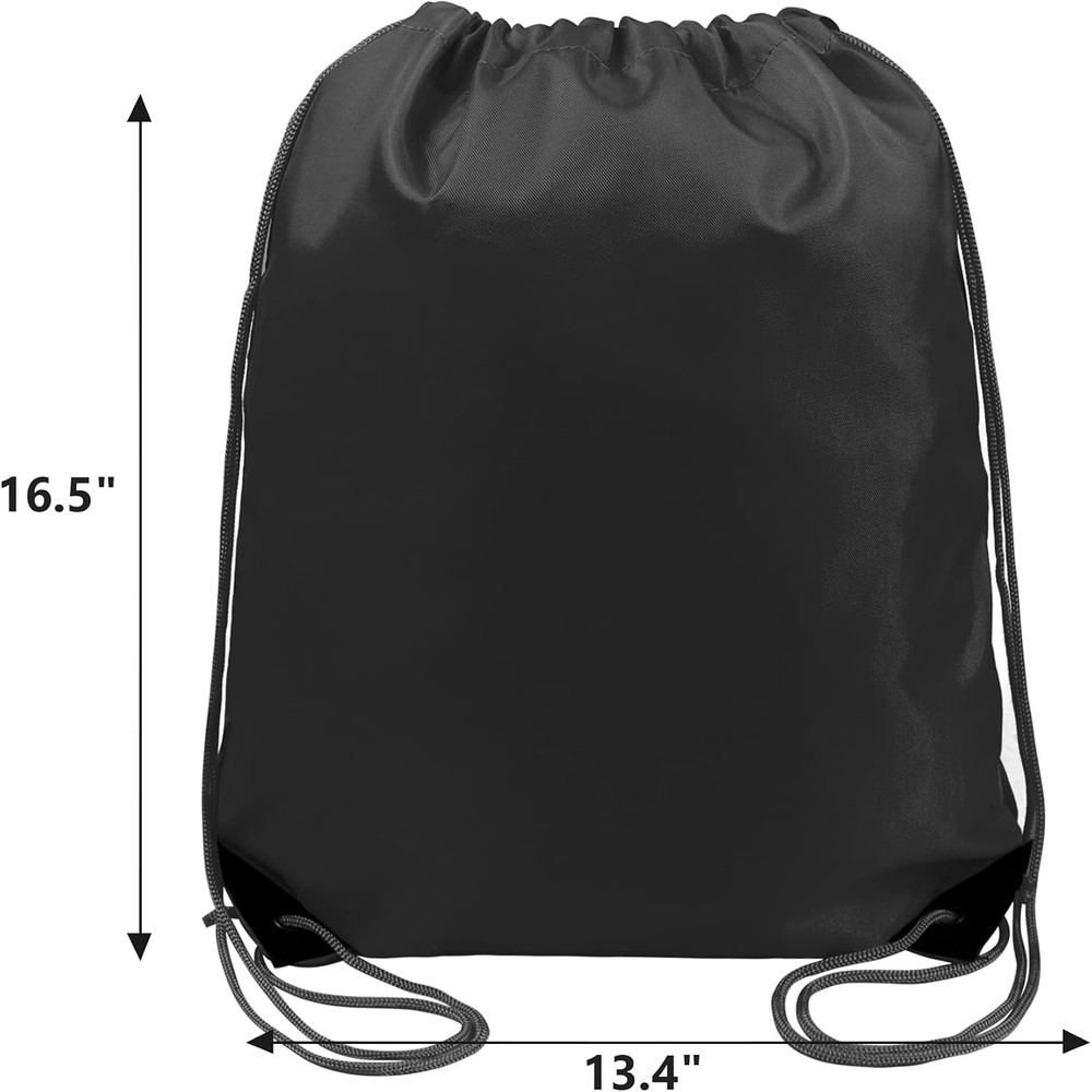 BeeGreen Drawstring Backpack Bags 20,30,50 Packs Reflective String Black