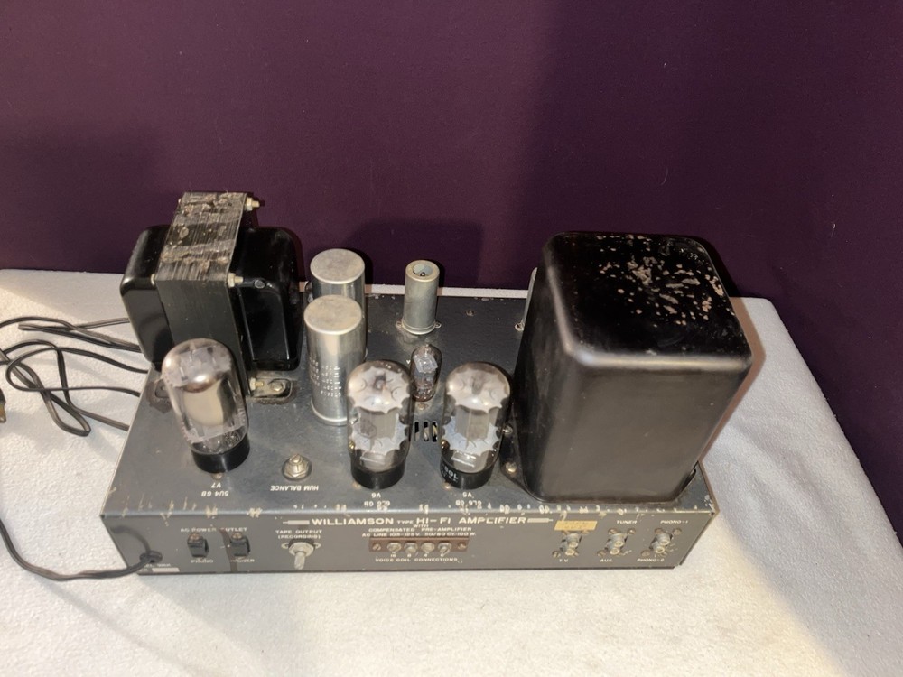 Williamson Type HI-FI Amplifier W/ Compensated Pre-Amplifier Model WAK Working!!