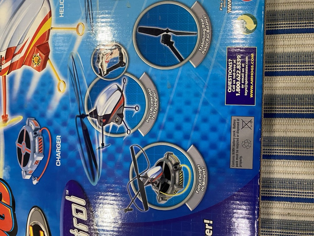 Air Hogs Sky Patrol RC Helicopter 2002 Spin Master Open Box