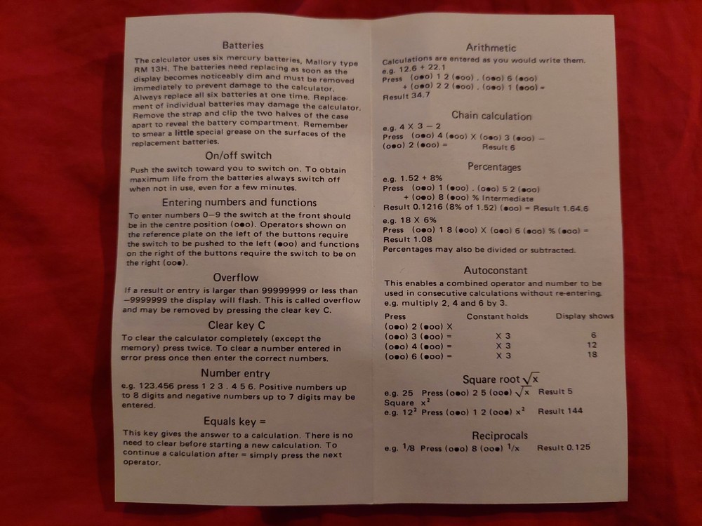 Vintage Sinclair Wrist Calculator Kit c1977