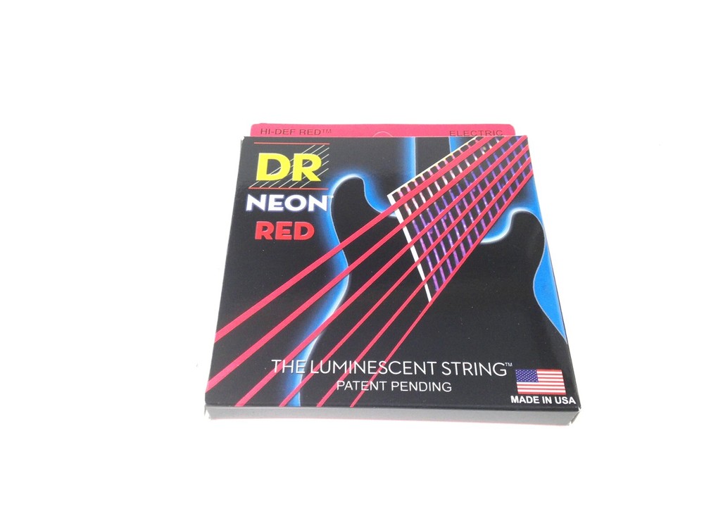 DR Strings Guitar Strings Electric Neon Red 09-42 Light