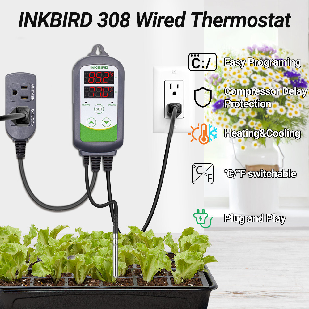 Inkbird 308 Digital Thermostat Switch DC Nest Temperature Controller 110V Brew