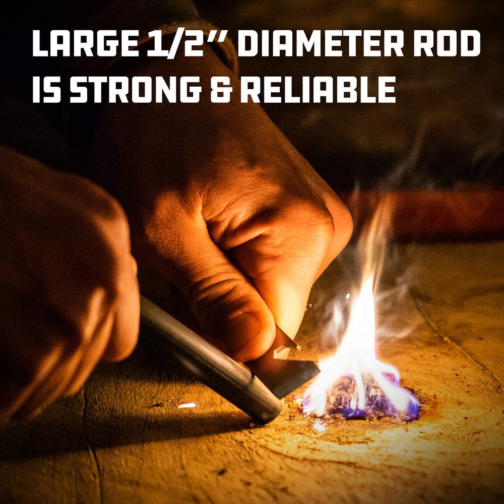 Titan Fire Striker Ferro Rod Fire Starting Survival Tool with Tether and Mult...