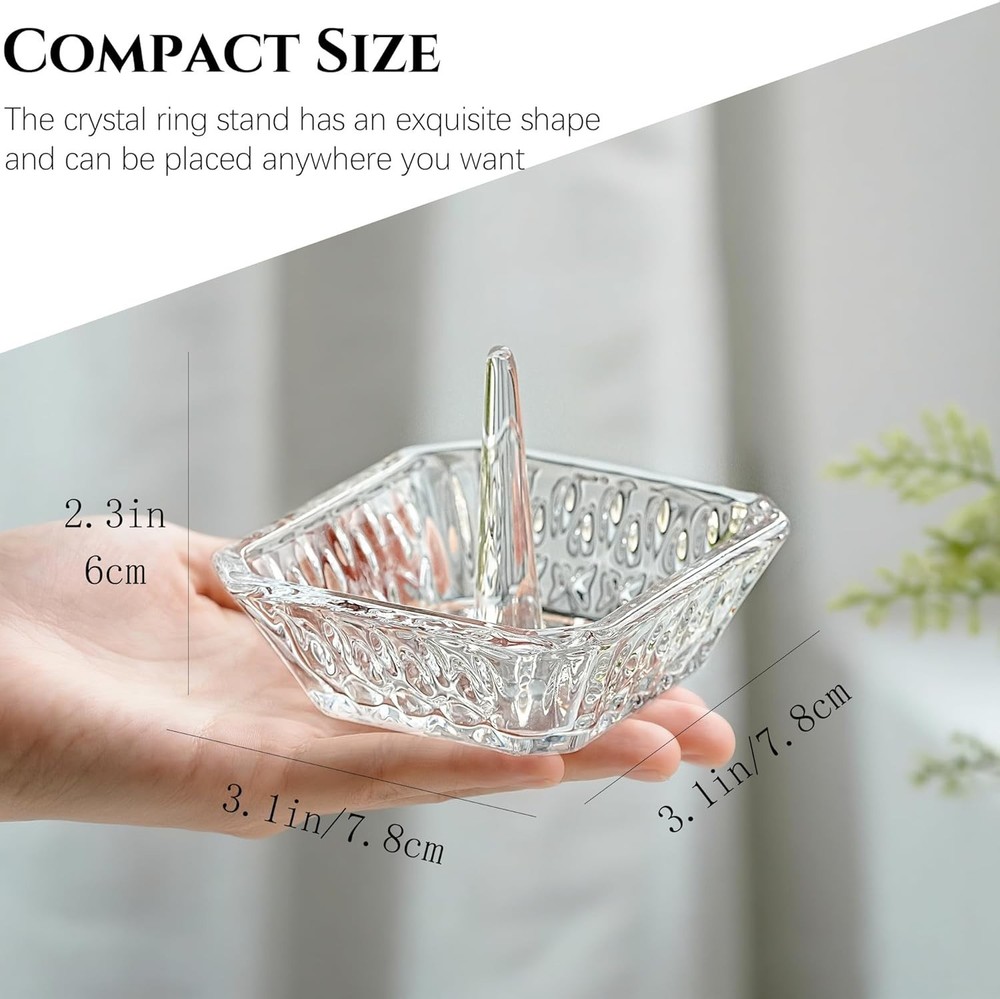 H&D Crystal Ring Holder Dish