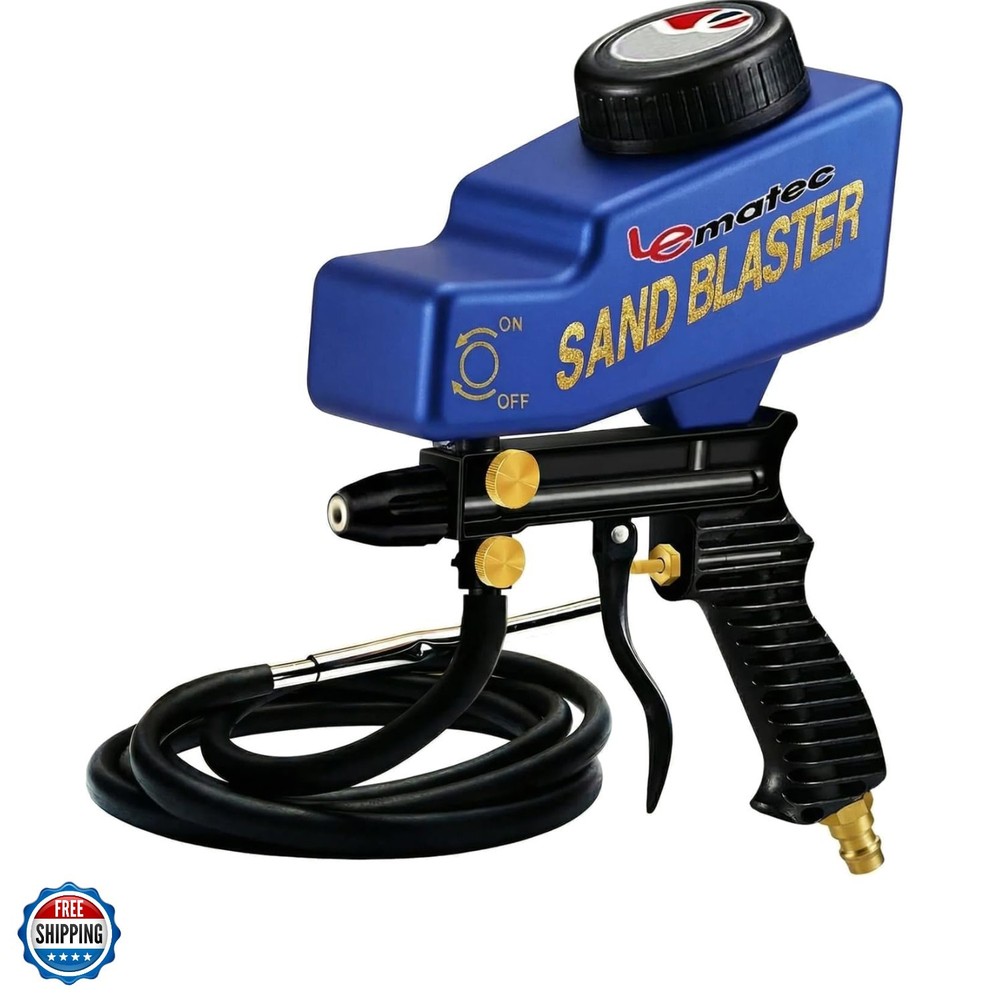 Sand Blaster Gun Kit – Portable Sandblaster for Air Compressor – Rust Removal...