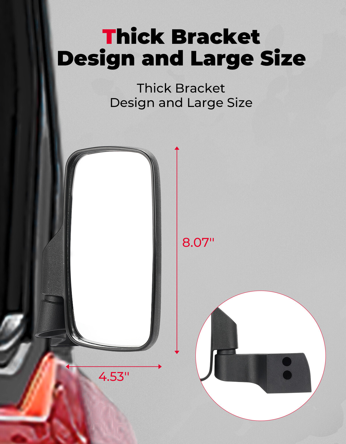 #2889241 UTV Rear View Side Mirrors Door Mounted or Polaris Ranger 1000 XP 18-25