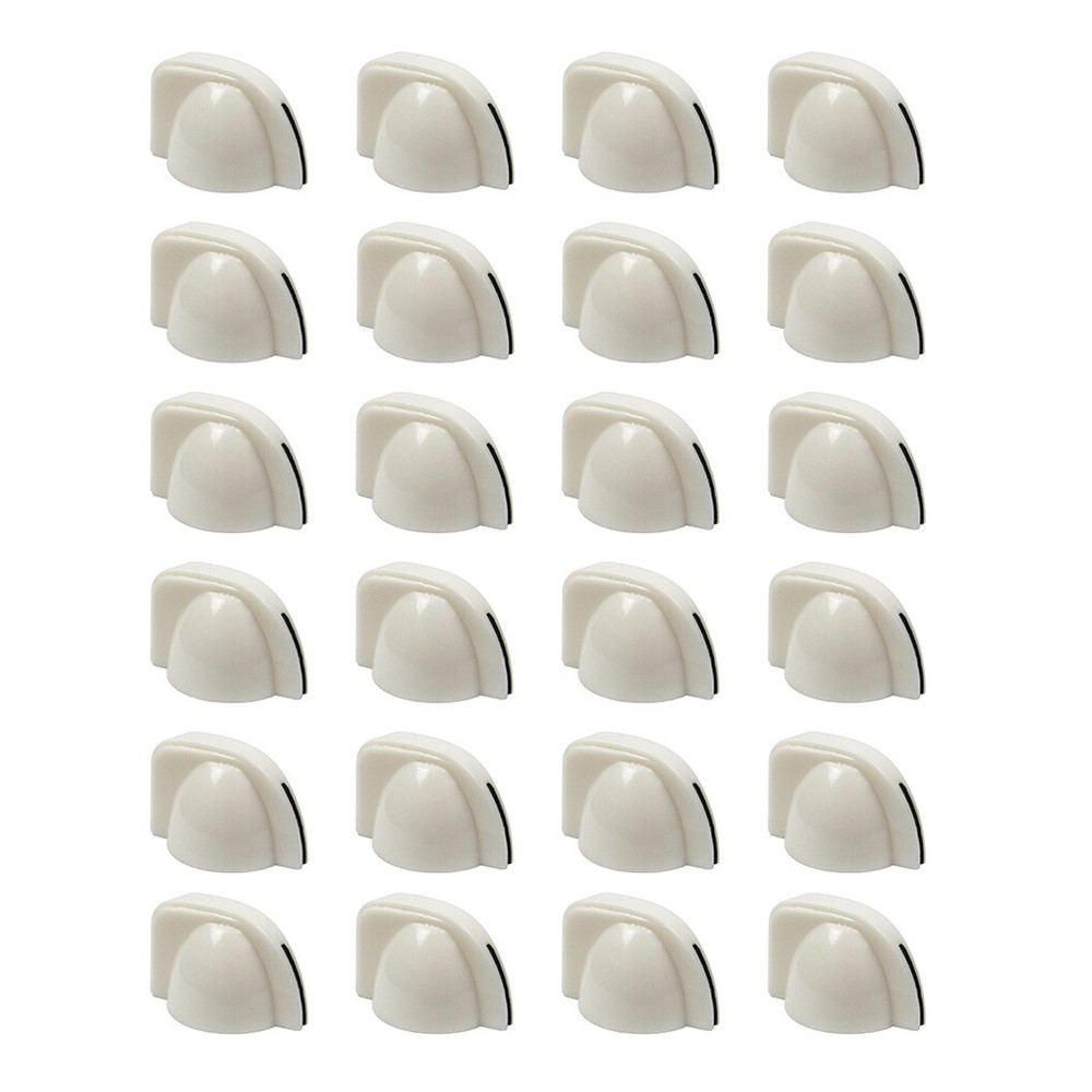 FLEOR 24pcs White Mini Chicken Head Knobs Guitar Amp Amplifier Effect Pedal Knob