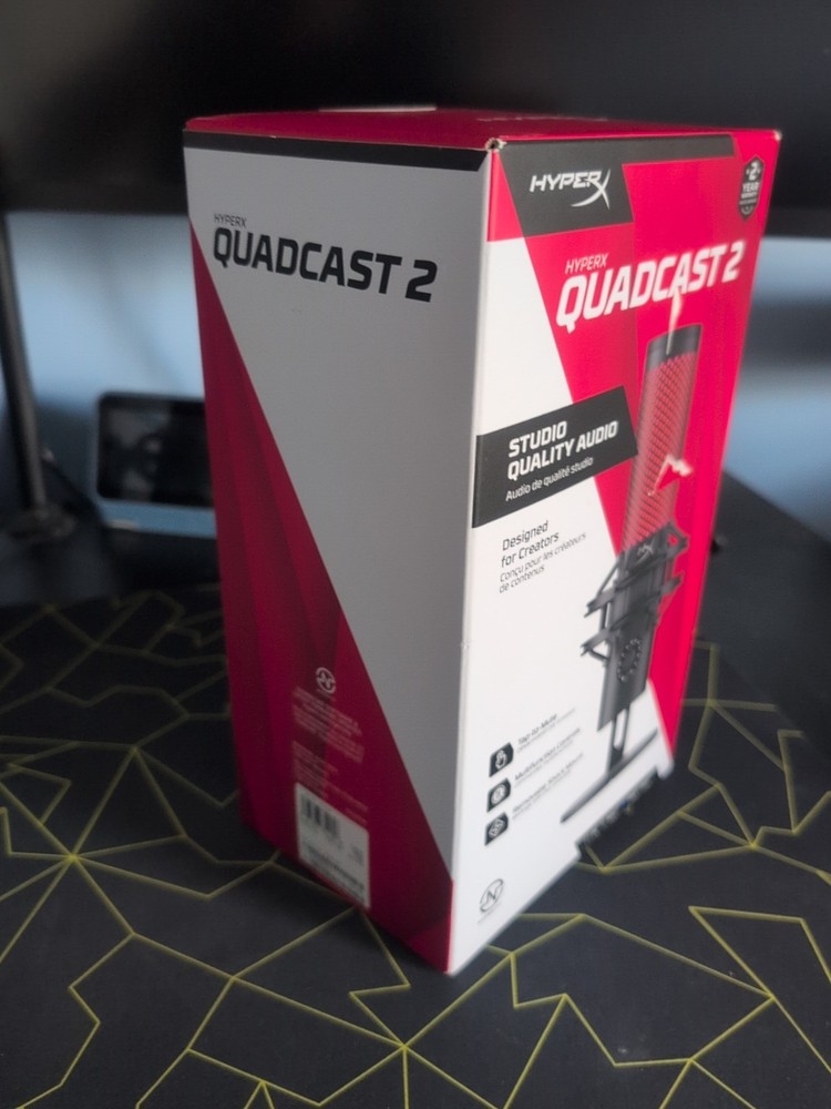 HyperX Quadcast 2 Microphone Black W/Removable Shock Mount