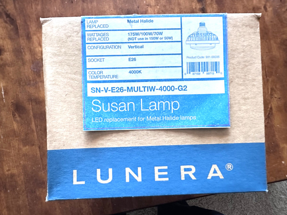 Lunera LY-V-E26-MultiW-4000-G2 Lucy LED Lamp Replacement