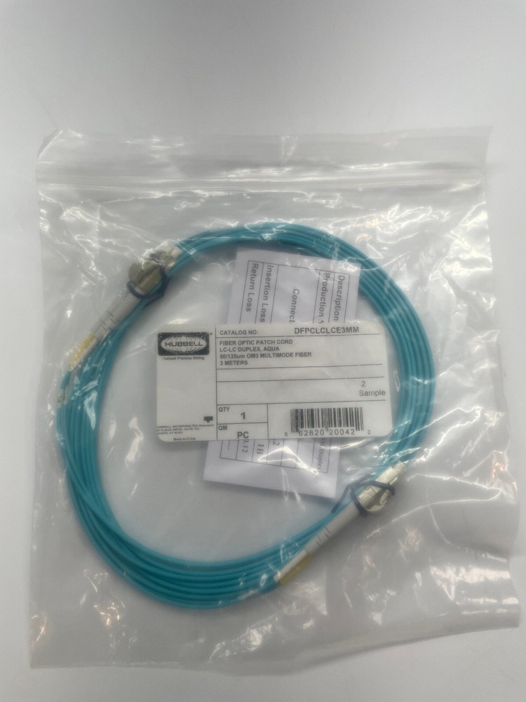OptiChannel Duplex Fiber Patch Cords Riser LC to LC Multimode OM3