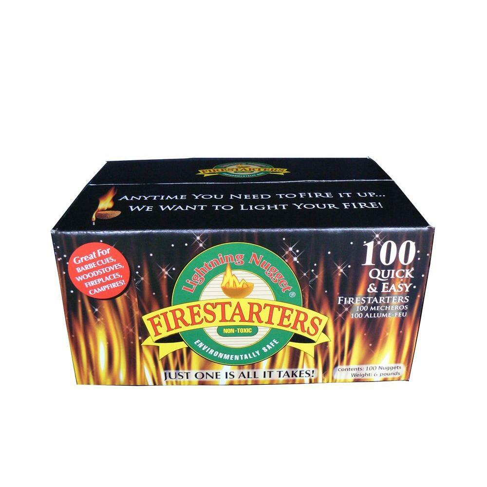 100-Count Firestarter Nuggets Fireplaces Non-toxic