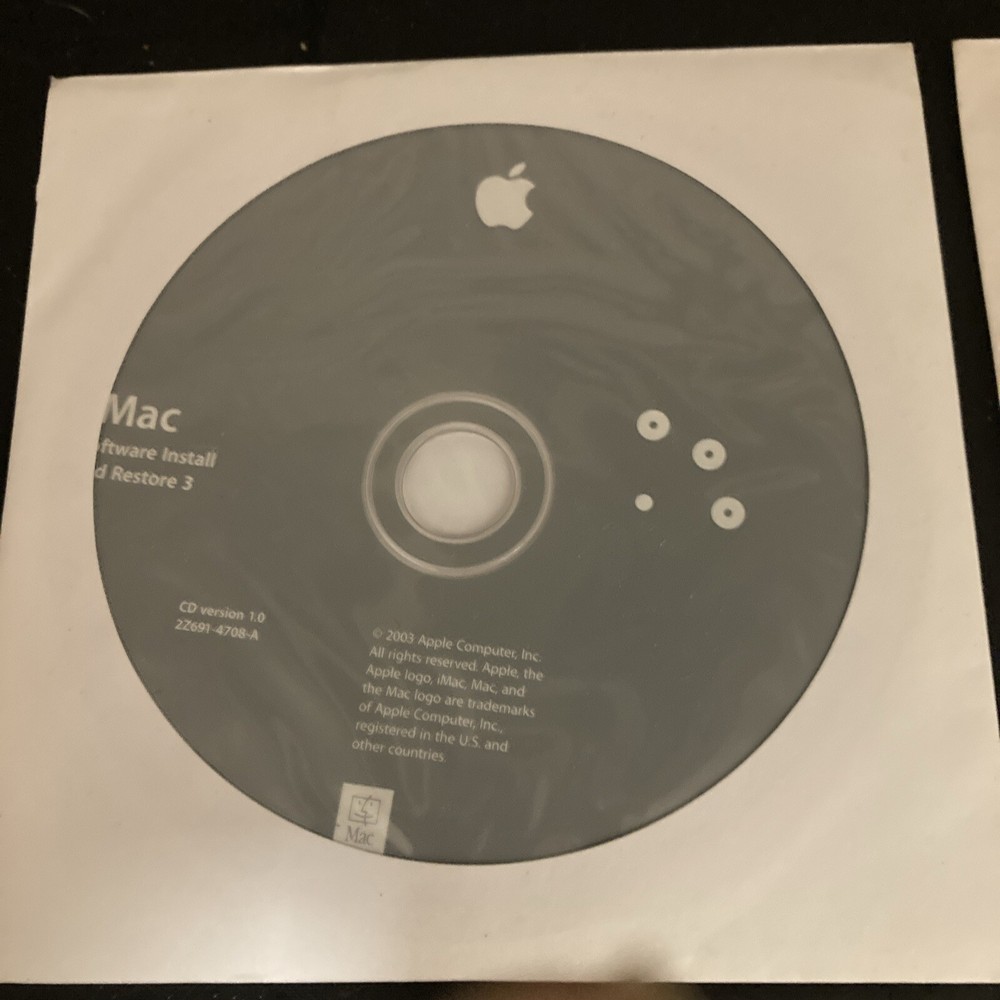 iMac 2003 System Restore Disks 4
