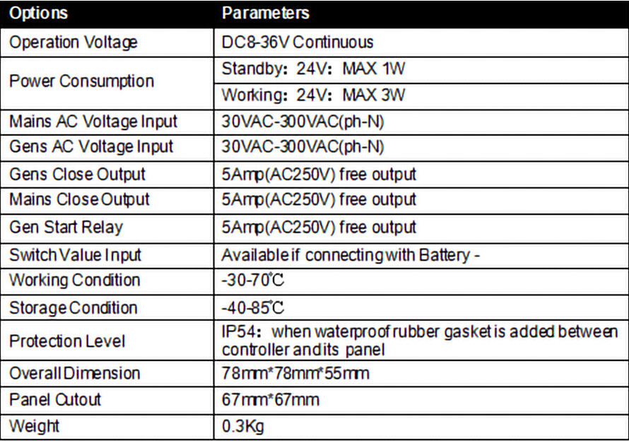 Genset ATS controller ATS220 4 Digits LED Display Generator Switch Module Panel