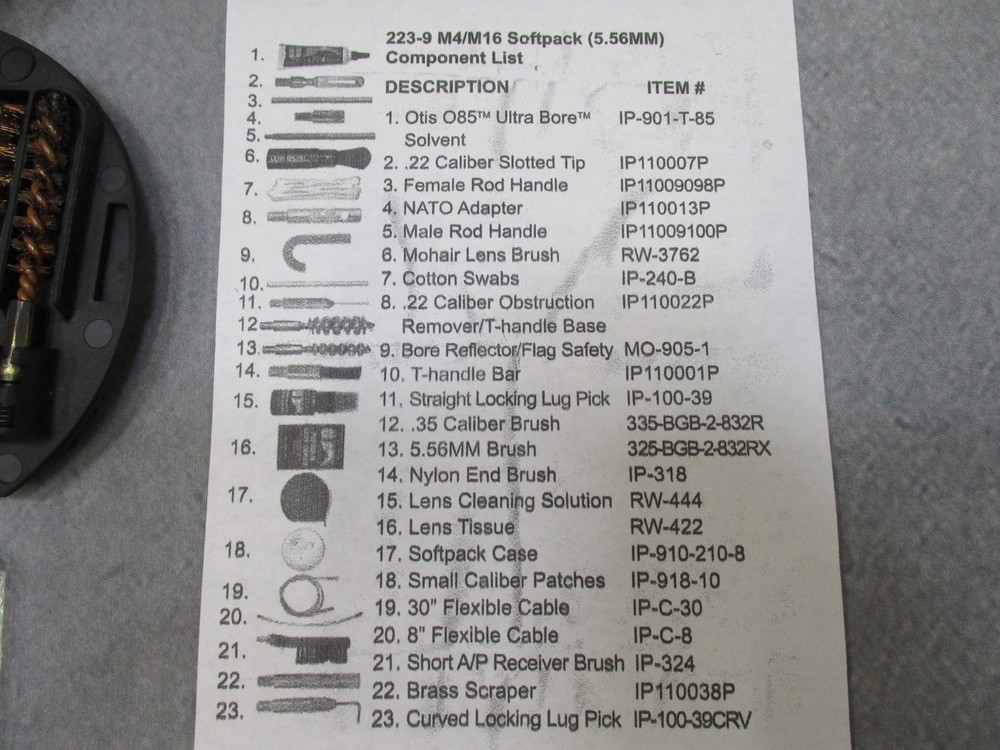 USGI 5.56/.223 Cleaning Kit OTIS System Tan Soft Pack Complete