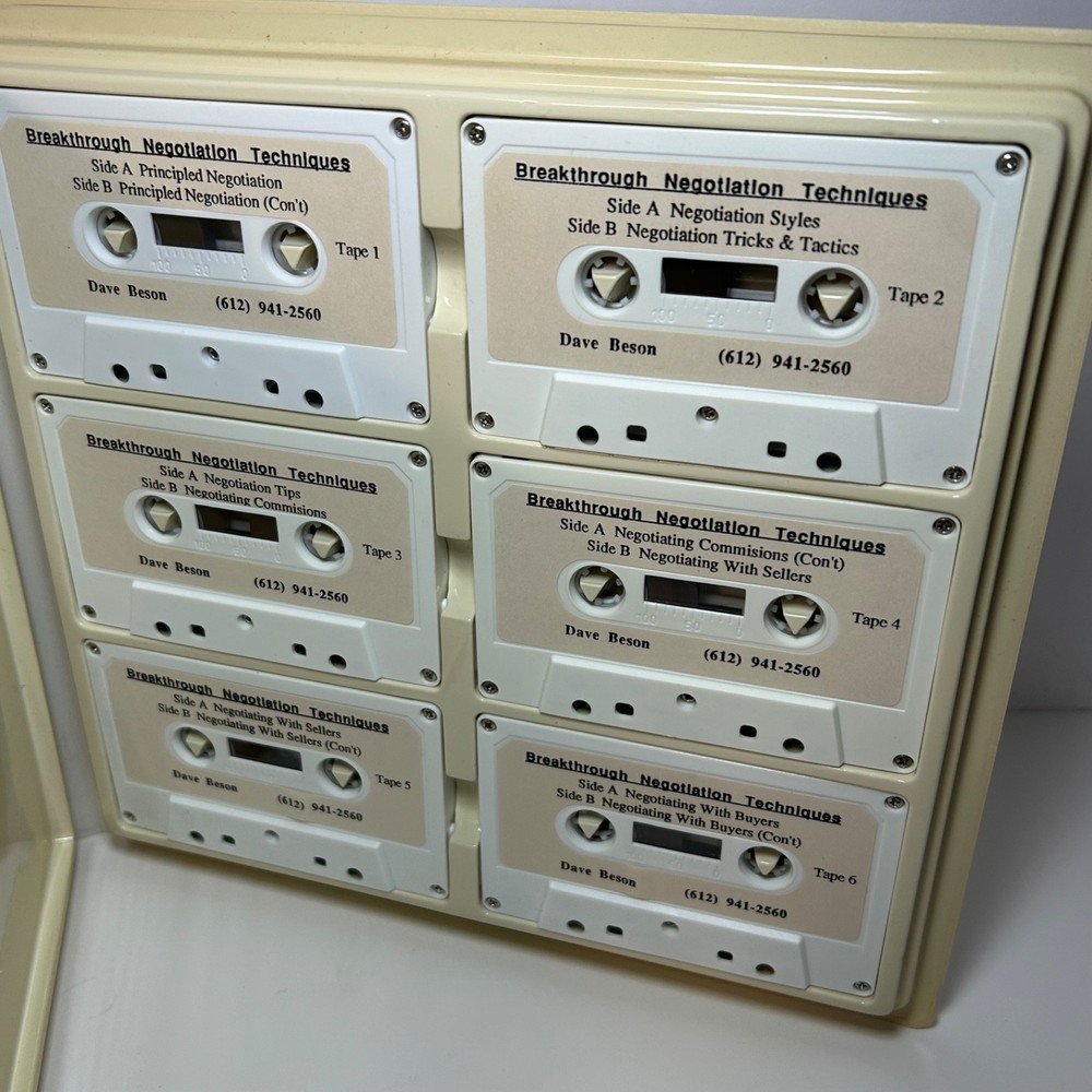Dave Beson Breakthrough Negotiation Techniques Cassette Set Course