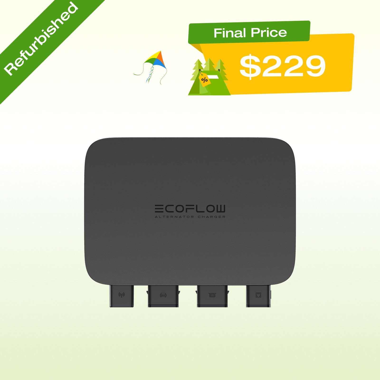 EcoFlow 800W Car Alternator Charger 3-in-1 Fast DC Charger Certified Refurbished