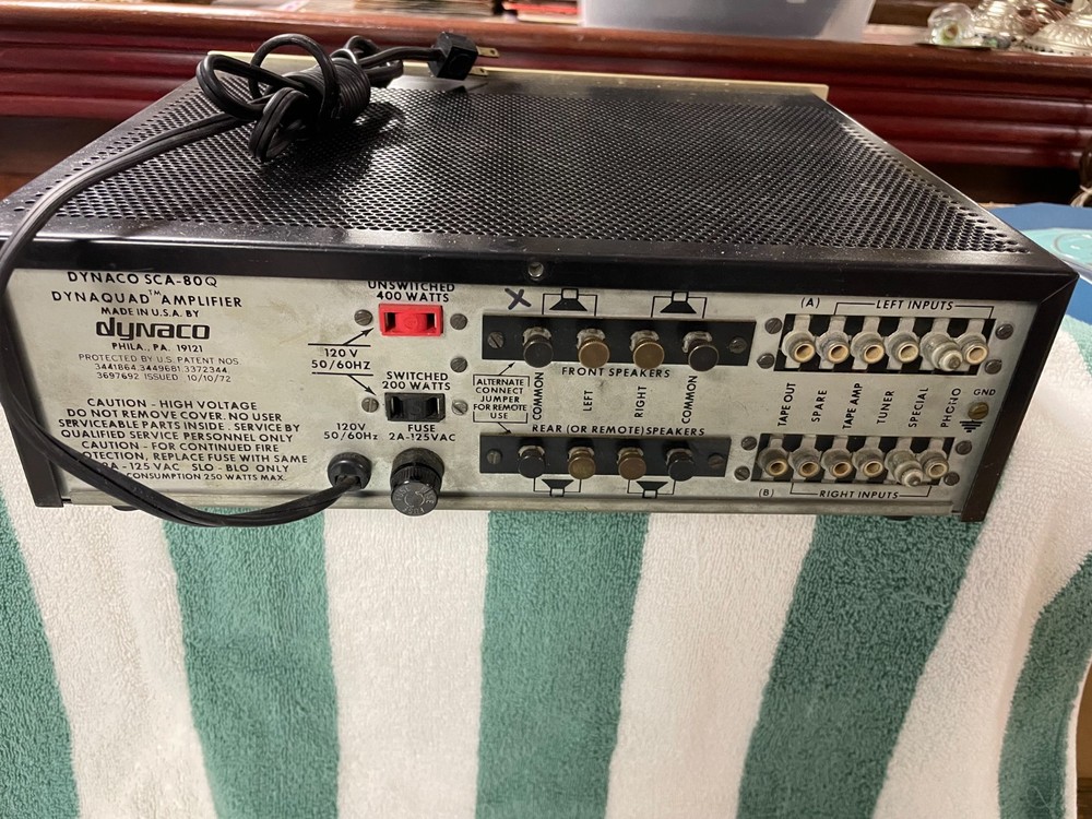Dynaco SCA-80Q Integrated Amplifier Working