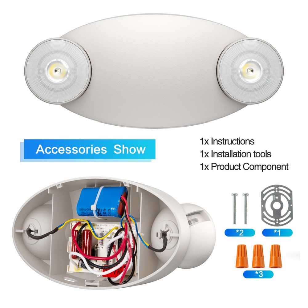 UL Listed 1 Pack Led Emergency Light Exit Lighting Commercial Emergency Lights.