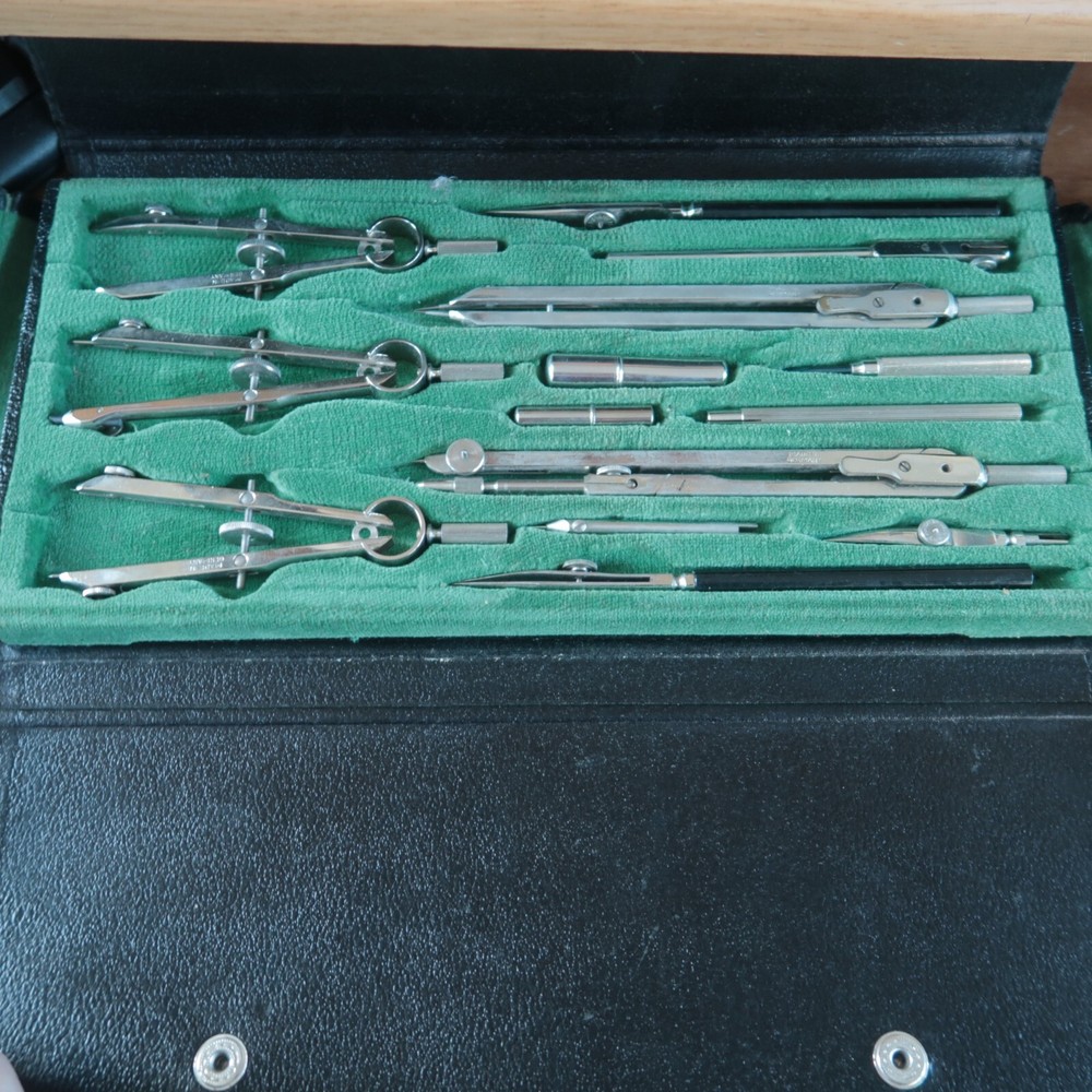 Micronta Deluxe Engineer Compass Drafting Tool Set Complete Germany