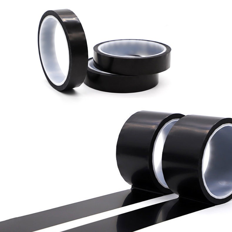 Black Kapton Polyimide Tape Heat Resistant Adhesive Insulation 3mm - 200mm Width