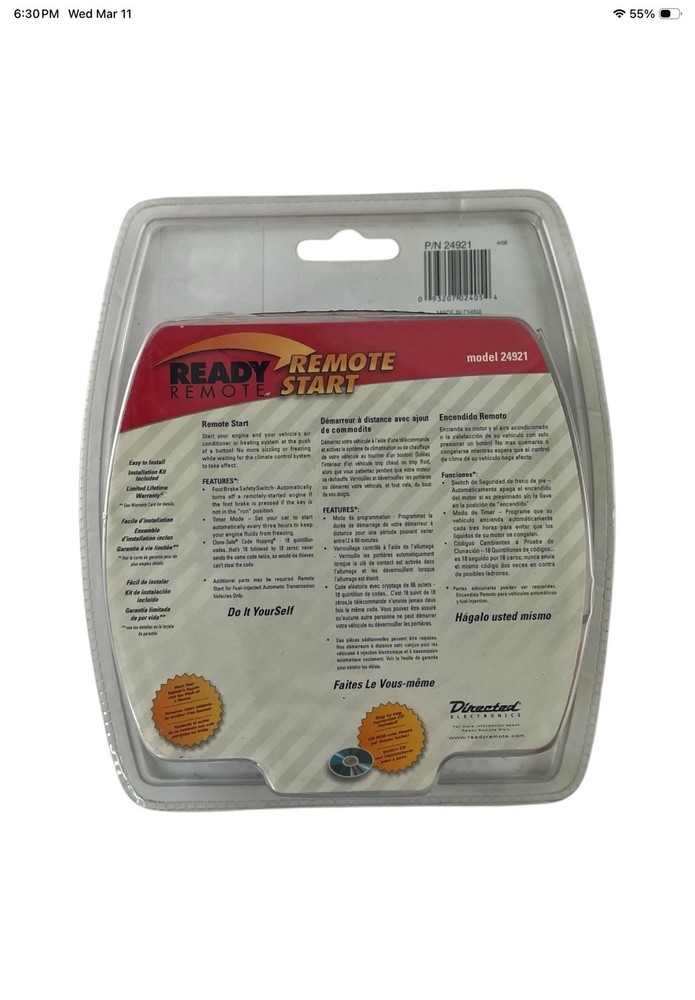 Ready Remote-Remote Start 500ft+ Range Do It Yourself Kit. Model 24921