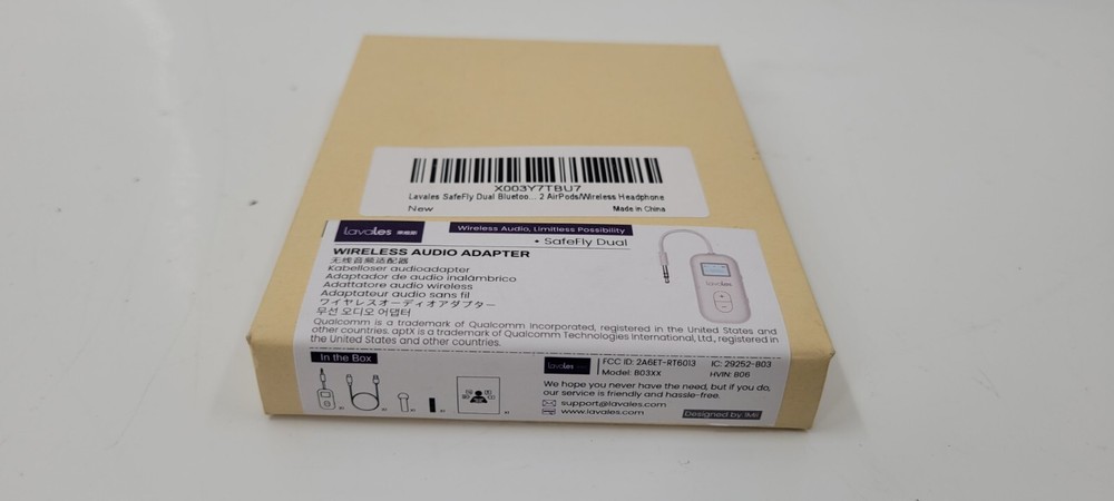 Lavales SafeFly Dual Premium Bluetooth Transmitter Adapter - Open Box - EB-15844