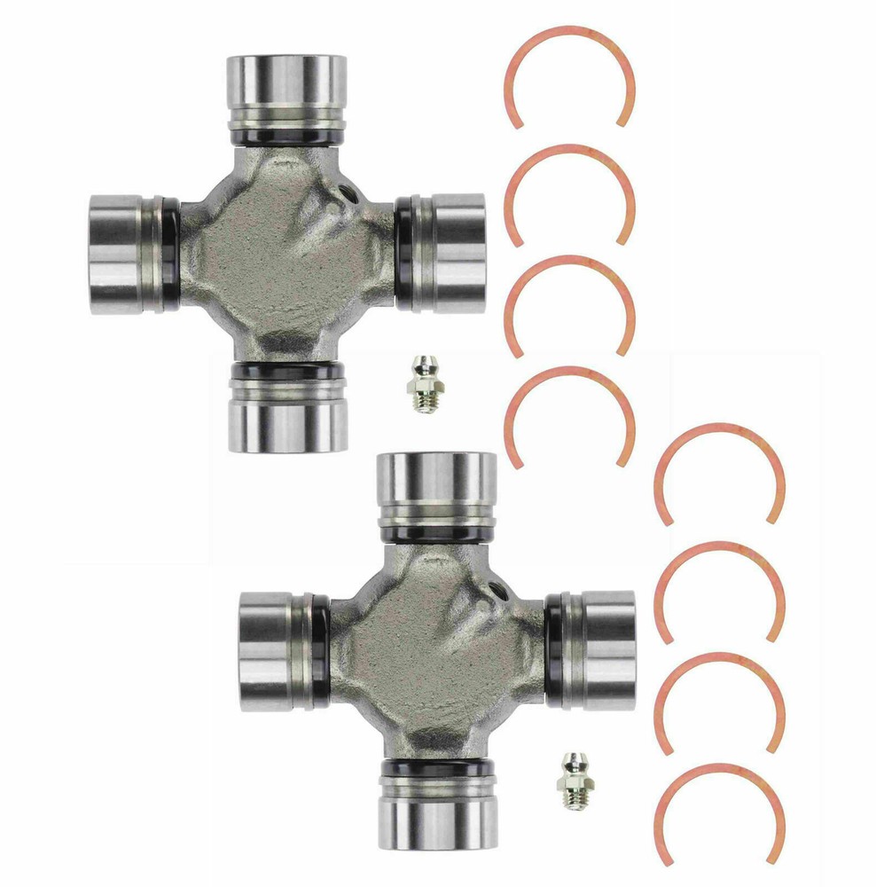 2 Premium Driveshaft Universal Joint Front Rear Moog 534G Greasable