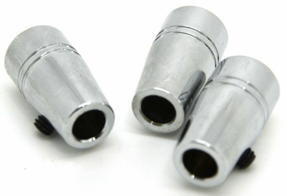 toggle switch extension(3) mini pointed cone 1" chrome aluminum for Peterbilt