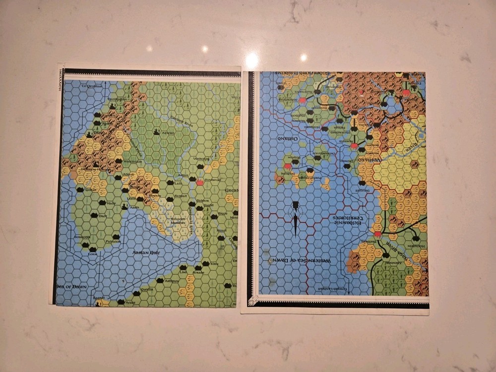 "Wrath of the Immortals" D&D Challenger Series TSR 1992 Maps Only