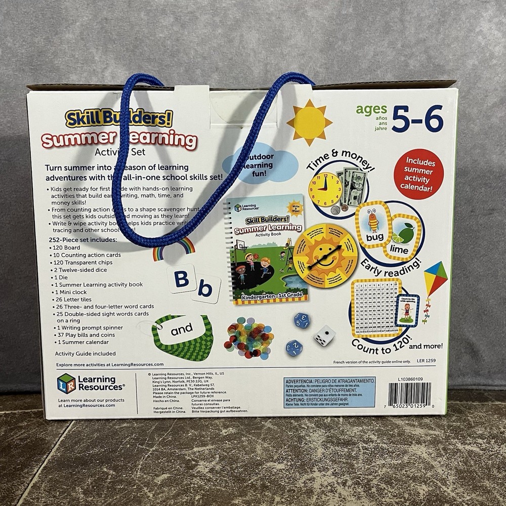 Skill Builders! Summer Learning Activity Set 252 Pieces Ages 5-6 Reading Math