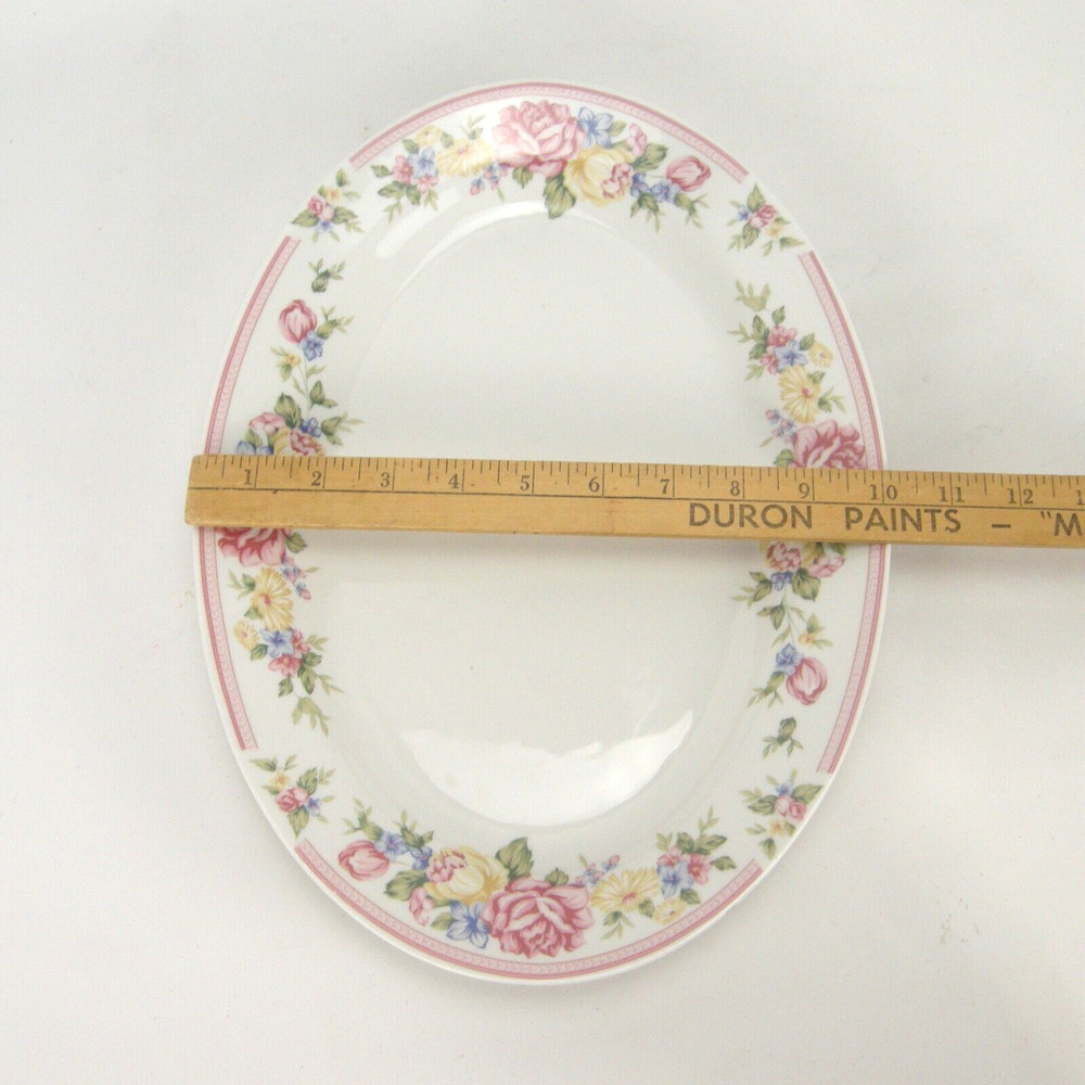 China Pearl Rose 10" x 14" Oval Serving Platter READ