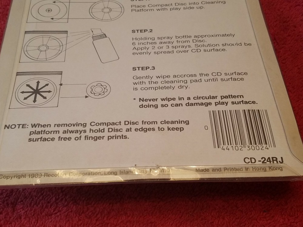 RECOTON MUSIC COMPACT DISC CLEANER CD-24RJ