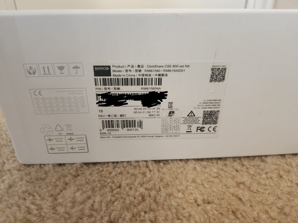 Barco Clickshare CSE-800 Wireless Presentation & Collaboration System - Open Box