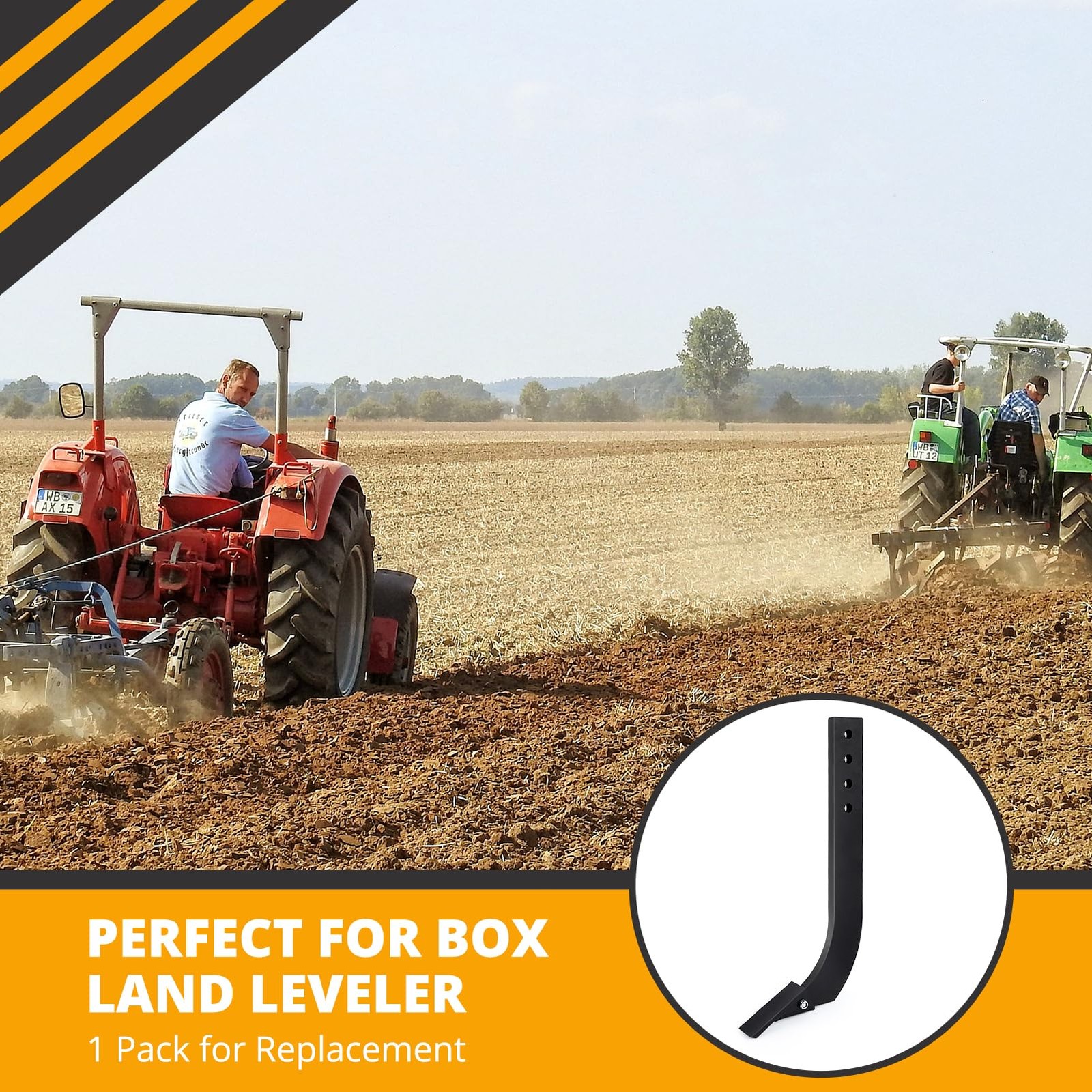 1PCS 18'' Ripper Shank 4 Holes Box Blade Shank Scraper Shank with Teeth and Pins