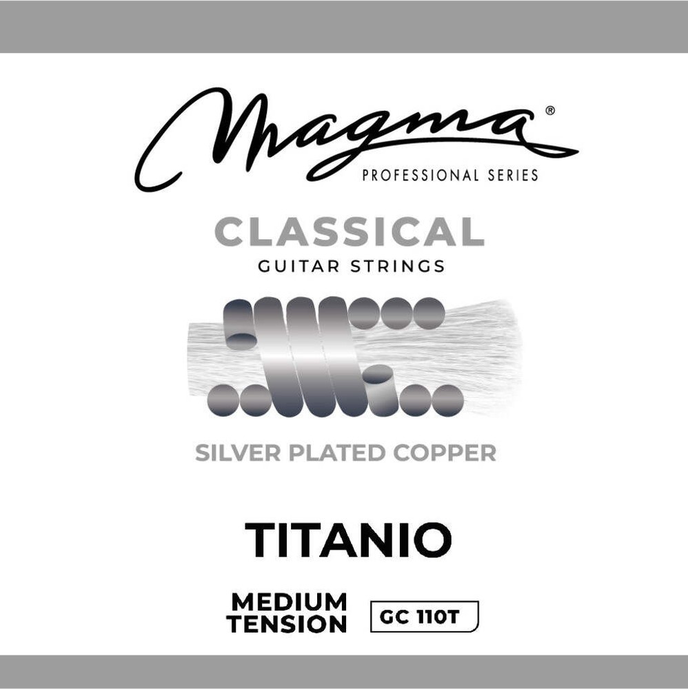 Magma Classical Guitar Strings Normal Tension Titanium Nylon-Silver Plated Coppe