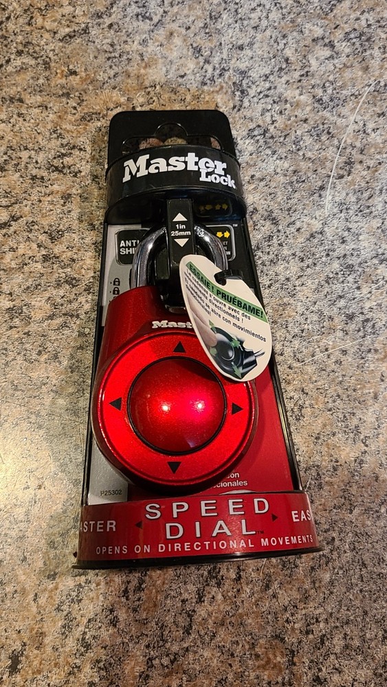Master Lock Speed Dial Resettable Combination Directional Movement RED (Y7)