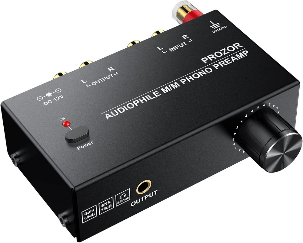 High-Performance M/M Phono Preamp with RCA Inputs & Volume Control, 63dB Gain