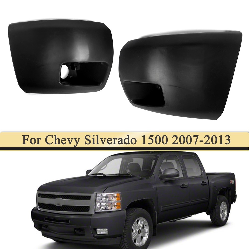 Bumper End Caps Set Front Left and Right For 2007-2013 Chevy Silverado 1500