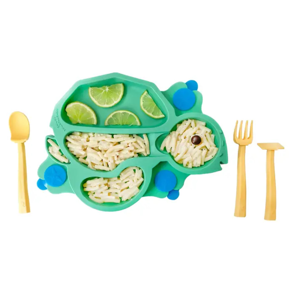 Constructive Eating Turtle Suction Plate w/ Training Utensils