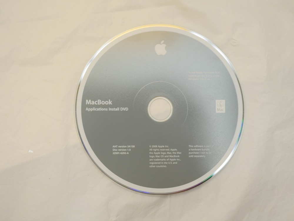 Apple MacBook Application Installation DVD