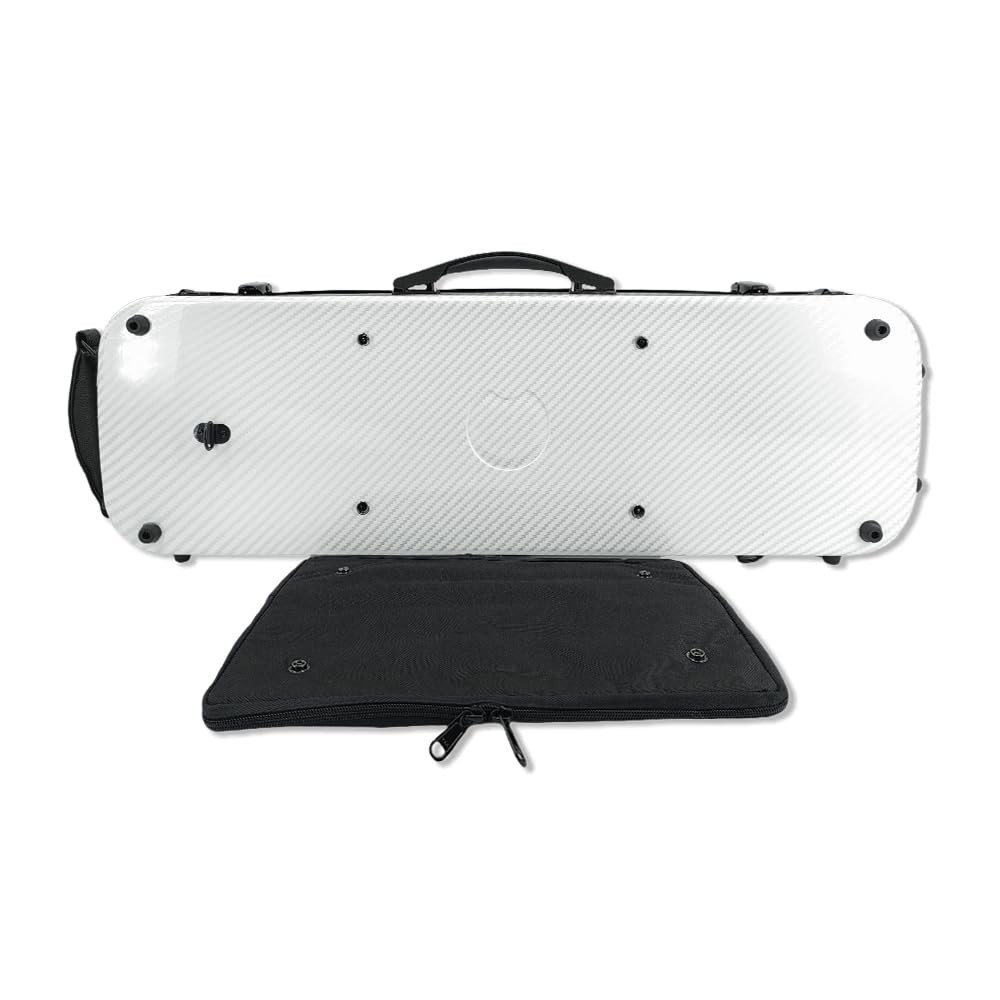 Vetimobato Hard Shell Violin Case, 4/4 Full Size Carbon Fiber Rectangular Violin