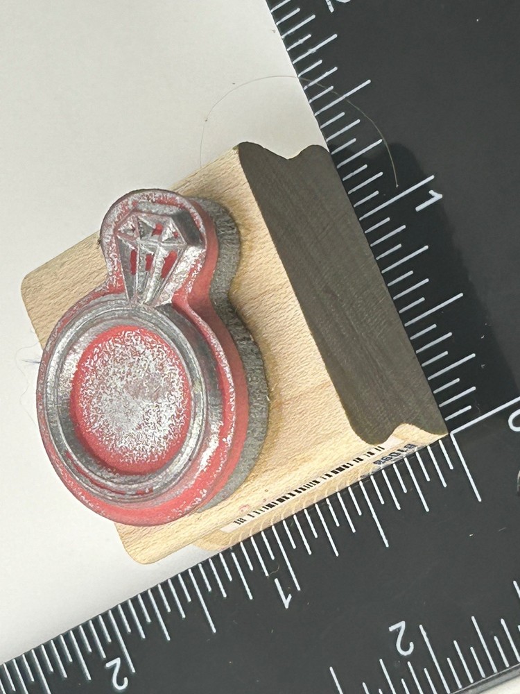 Stampabilities Rubber Stamp Diamond Engagement Ring Crafting