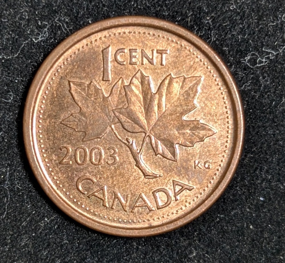 2003 Canada 1 Cent Circulated KM# 289 Brown